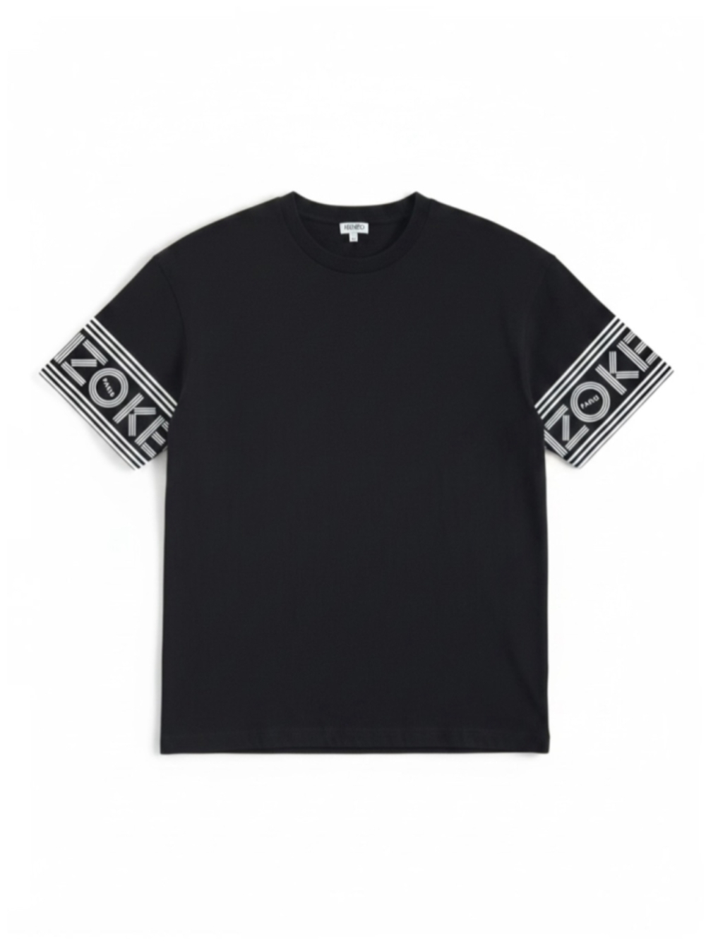 Kenzo Paris Logo Cuff Cotton T-Shirt - Black - Medium